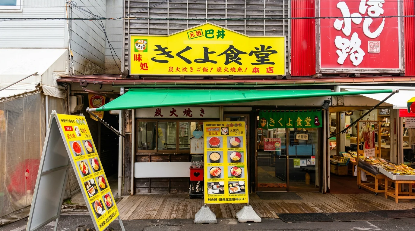 きくよ食堂本店外観